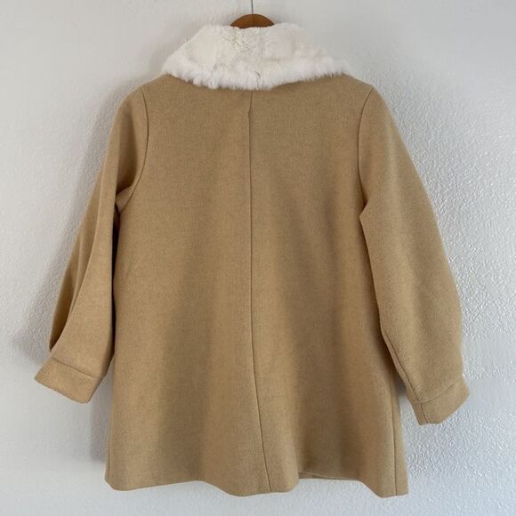 K.S. Be Your Style Pea Coat Baloon Sleeves Yellow Size 7 - Picture 3 of 5